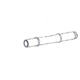 Aluminum rear axle for single speed bike by DT Swiss, 135mm length with 15/56mm compatibility, replacement bike component