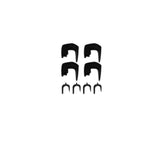 Rixen-Kaul Klickrail oversize hooks set for secure luggage and gear mounting, showcasing durable accessories for bike or travel gear.