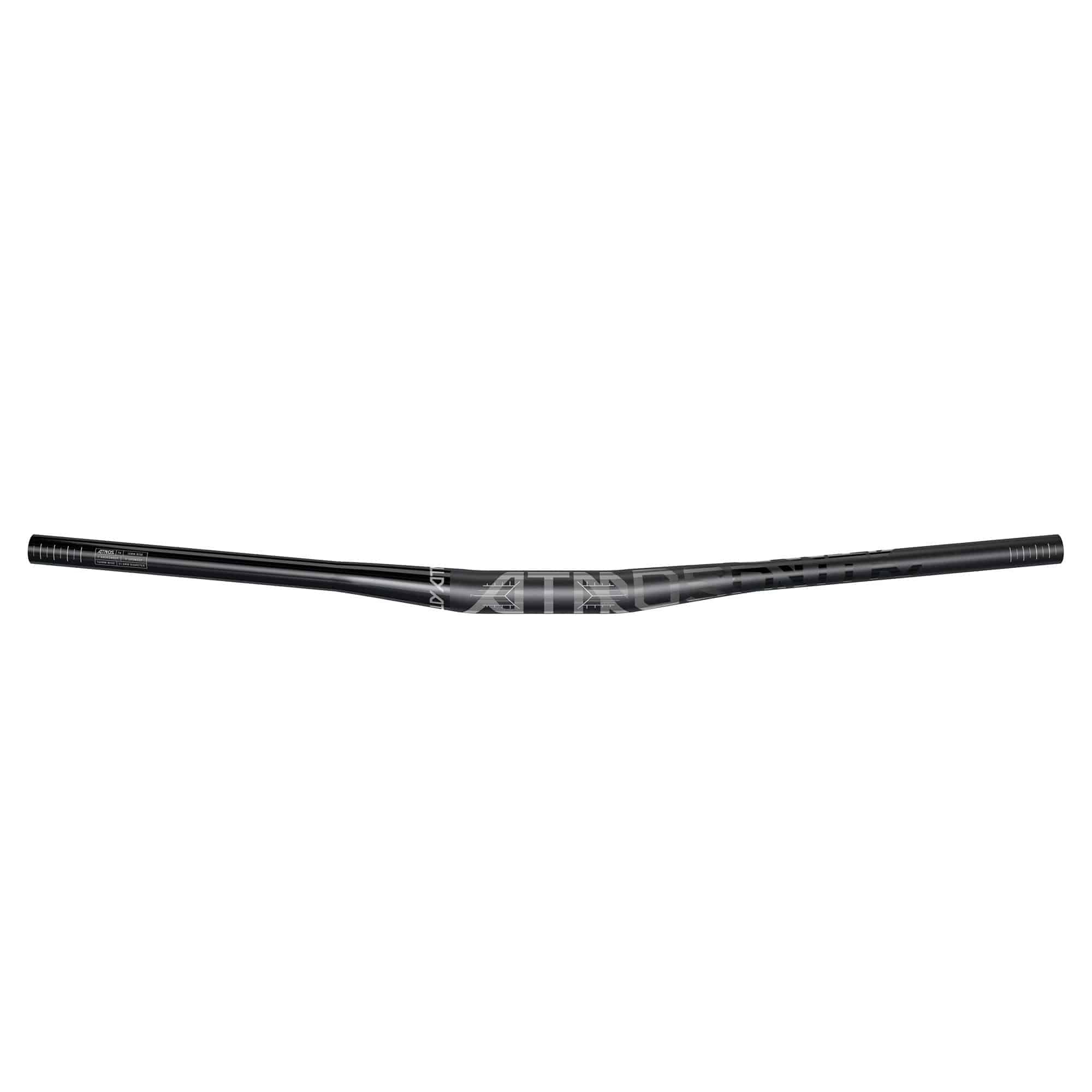 Truvativ Atmos 7K Handlebar, 31.8mm, 760mm Wide A1: BEAD BLAST BLACK WITH SLATE LOGOS 10MM RISE | Swinnerton Cycles