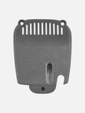 Black Trek Domane+ AL BB motor cover, a protective accessory for bike motor components, shown in a close-up image.
