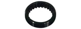 Bontrager DT240 rear hub aluminum ring nut in grey for 130/135mm OLD bike component, replacement part.