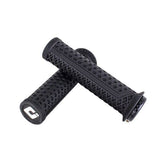ODI Vans V2.1 MTB lock-on grips with single-clamp system for mountain bikes, featuring textured rubber for improved grip and control.