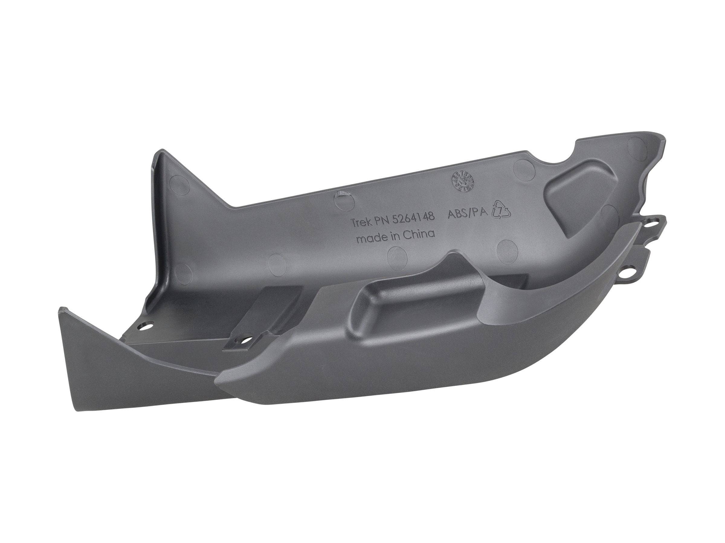 Black Trek 2023 Fetch+ 4 cargo bike motor cover set, protective components for motor protection on the cargo bicycle.