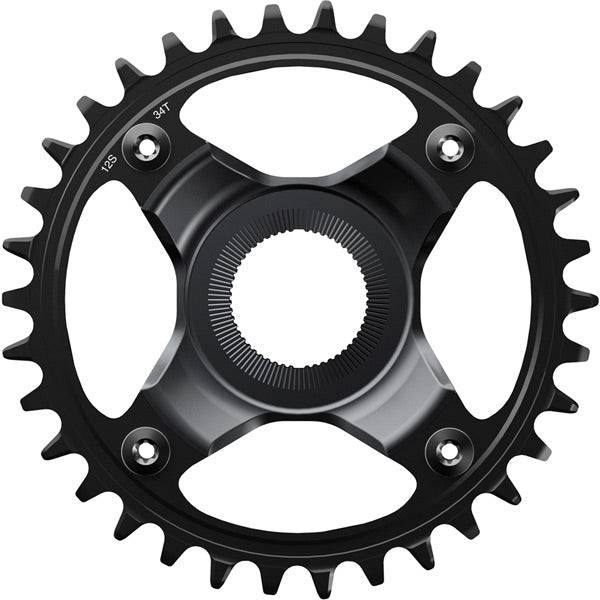 Shimano STEPS SM-CRE80-12-SB 12-speed 34T single chainring with 56.5mm chainline, no chainguard, component for e-bike drivetrain