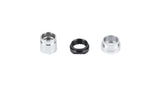 Black Bontrager Duster Elite rear hub end cap kit for 142/148mm OLD, designed for bicycle components and wheel hubs.