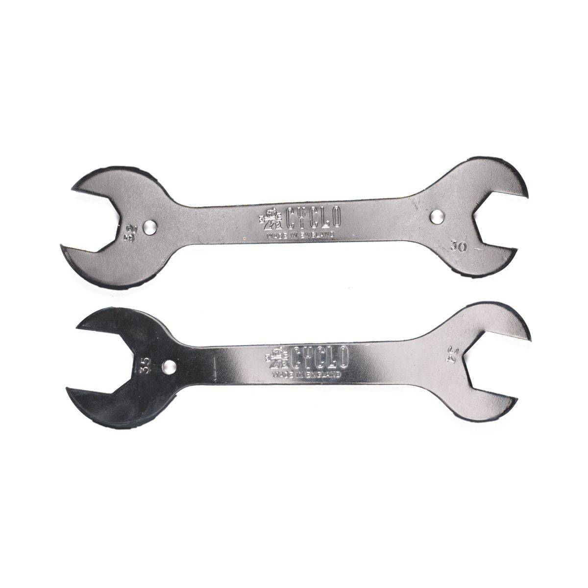 Cyclo Tools workshop bike repair spanner tool with 15mm pedal and 36mm oversize headset wrench for bike maintenance.