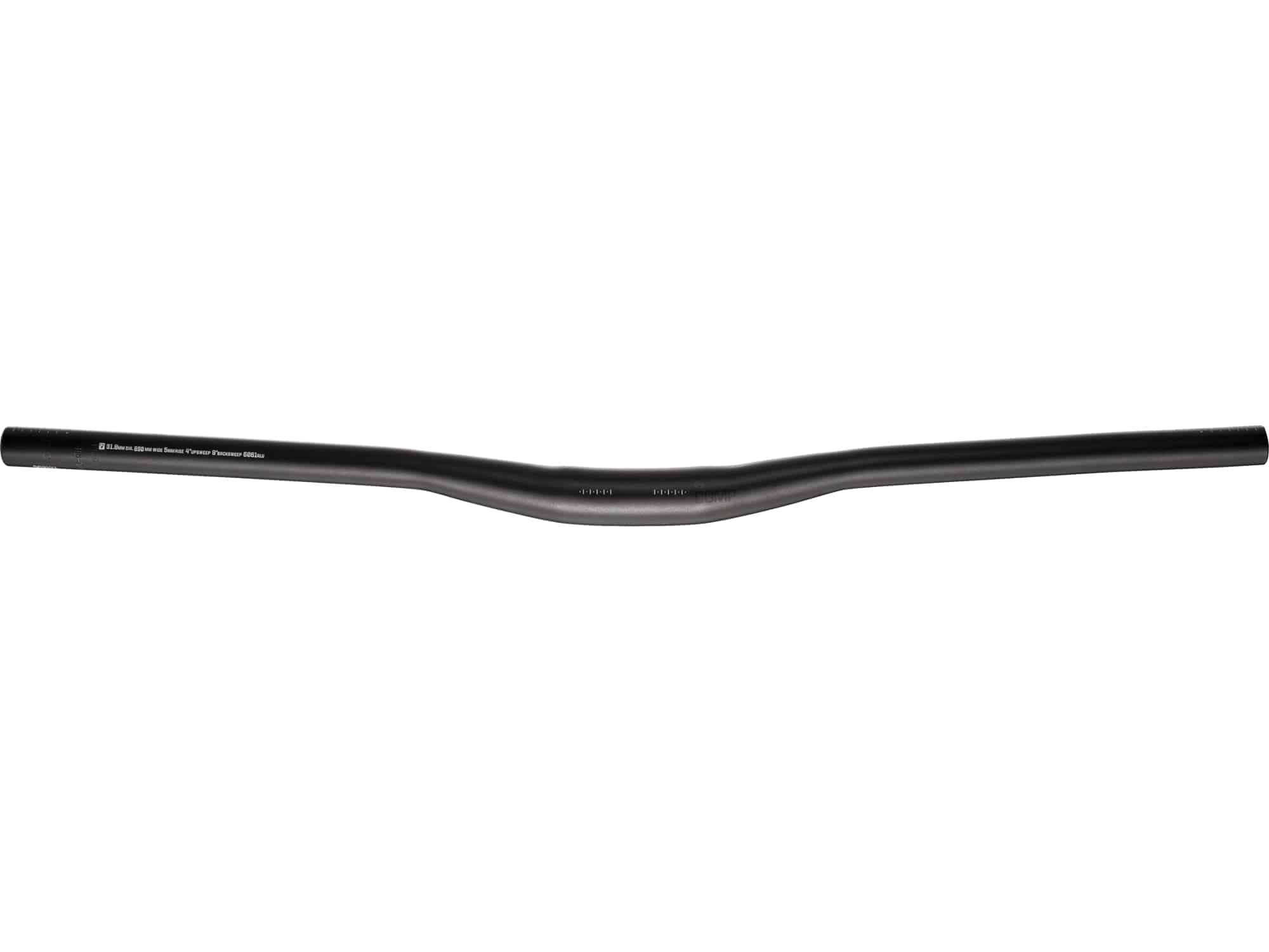 Bontrager Comp 31.8 MTB handlebar with adjustable width and brake lever positioning, shown with mounted brake levers and grips.