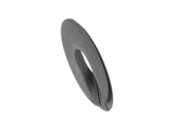 Black Trek Roscoe 29 2022 downtube cable exit guide for bike cable routing, a durable component for Trek mountain bikes.
