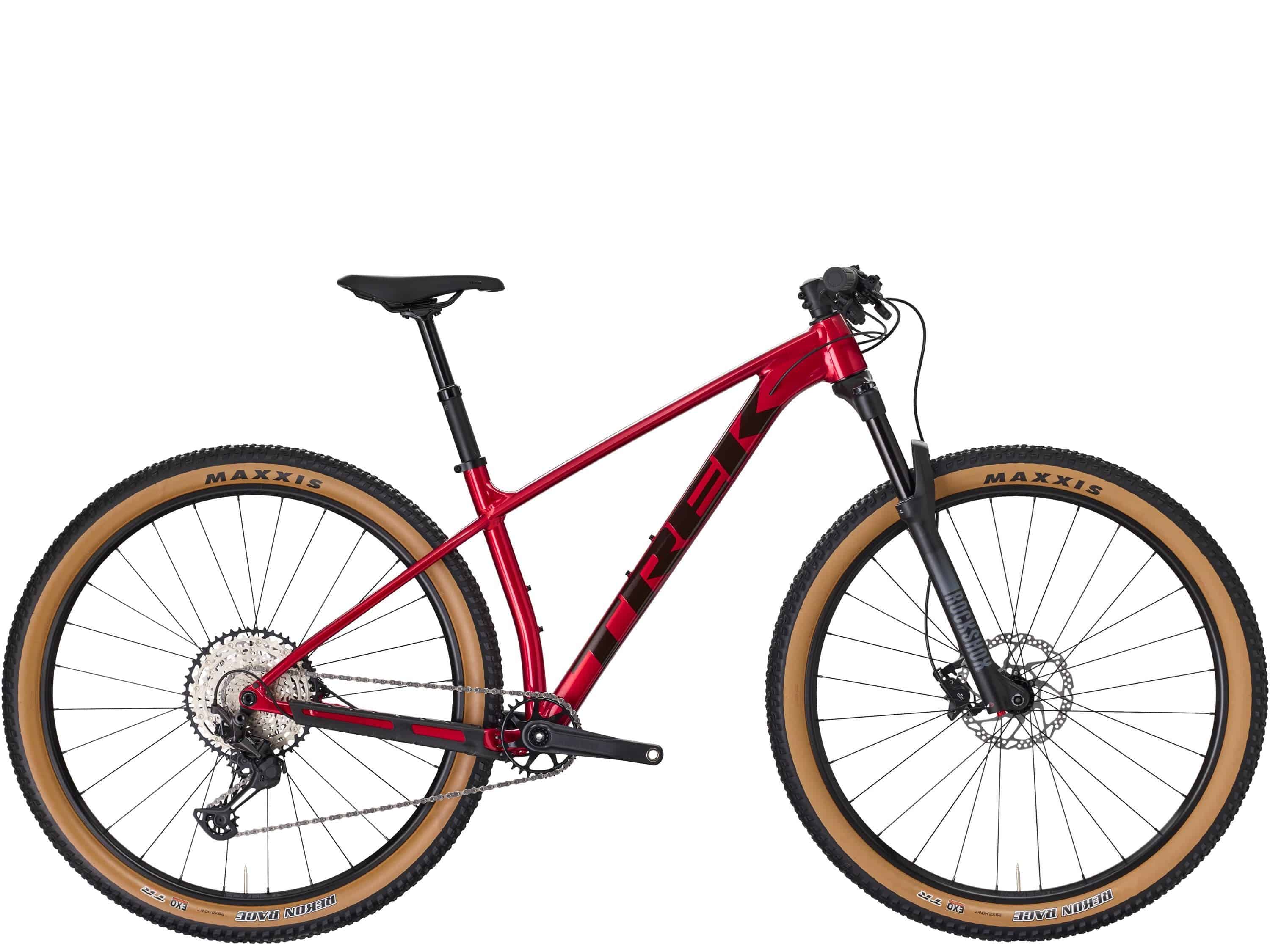 Trek Procaliber 8 mountain bike with Shimano XT groupset designed for off-road trail riding, featuring a lightweight frame and rugged tires.