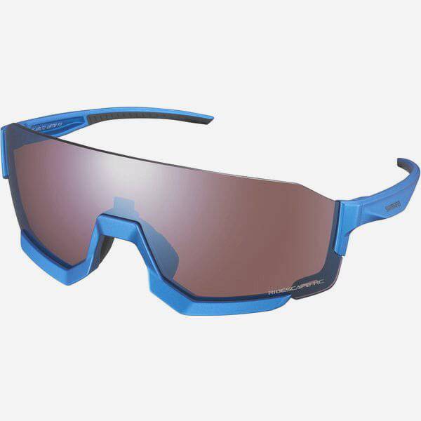 Shimano Aerolite RideScape road glasses with UV400 protection and clear lenses, designed for cycling and outdoor activities.