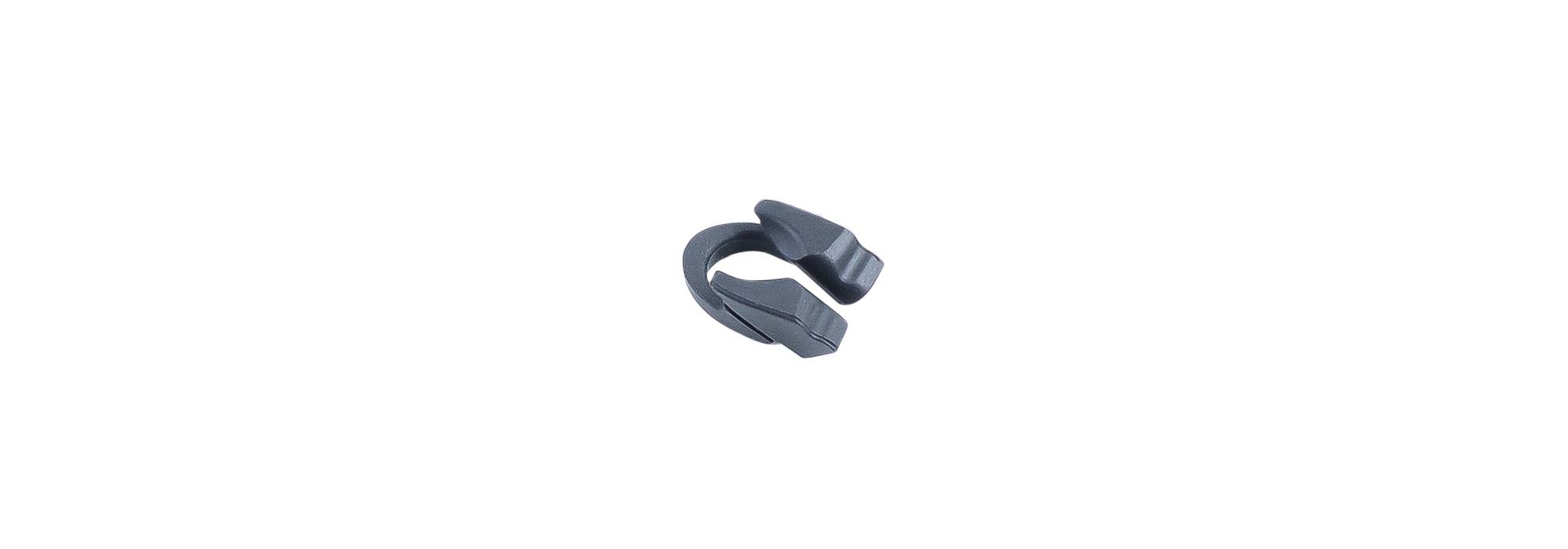 Black Trek Control Freak Trimmable Headtube Plug for cable management, designed to organize cables on bike components.