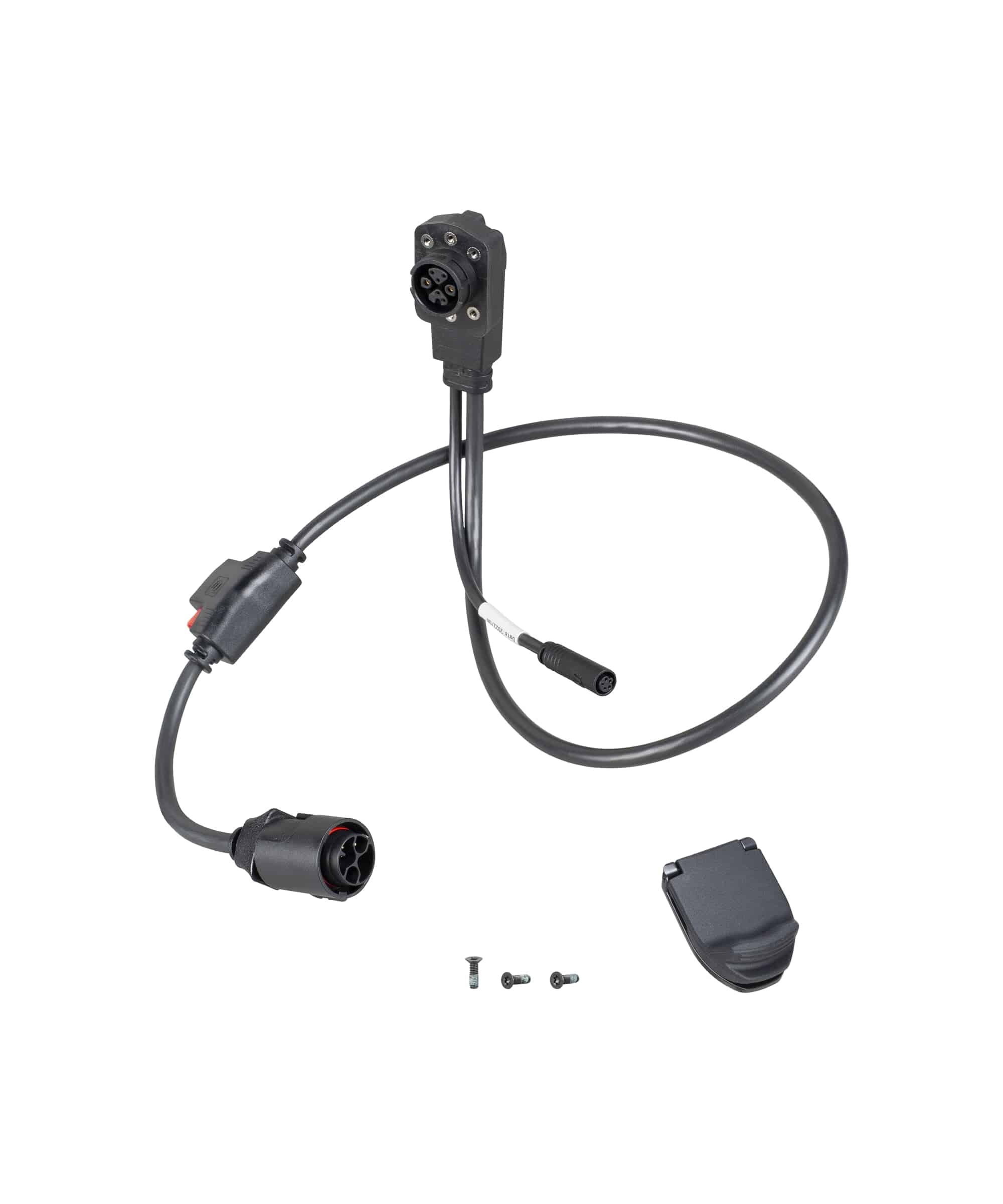 TQ HPR50 MTB Ebike main power cable set in black, 850mm length, showing durable electrical connectors for reliable power.