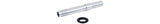 Bontrager Duster Elite rear axle kit in black with 142mm old quick-release for bike components, showing the axle and quick-release lever.
