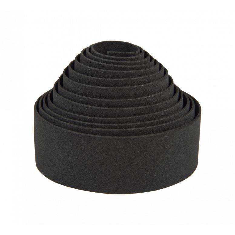 System EX black cushioned bar tape with EVA foam for comfortable grip and shock absorption on bicycle handlebars.