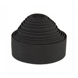 System EX black cushioned bar tape with EVA foam for comfortable grip and shock absorption on bicycle handlebars.