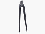 Trek 2012 Madone carbon road bike forks with 700C wheels, designed for precision steering and high-performance cycling components.