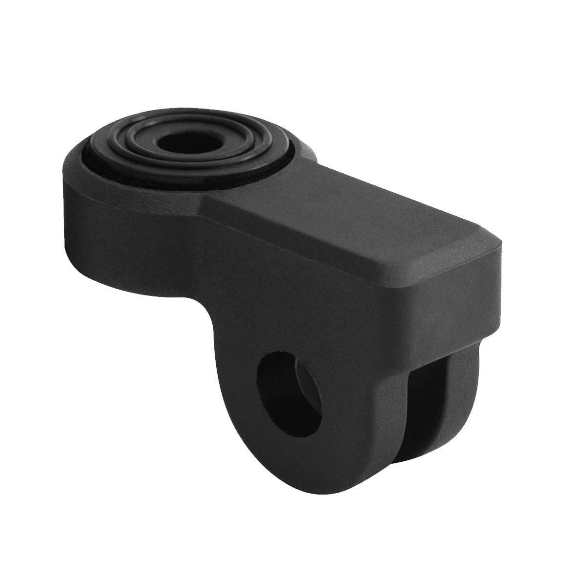 Blackburn Dayblazer front action camera mount attached to a black bike handlebar, designed for secure mounting during rides.