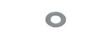 Trek stainless steel shock mount washer, 0.5mm thick and 8.2mm diameter, for suspension component installation.