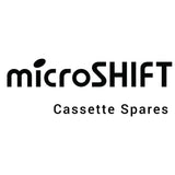 MicroSHIFT bike cassette spare parts and accessories for reliable transmission replacement, shown in close-up image of components.