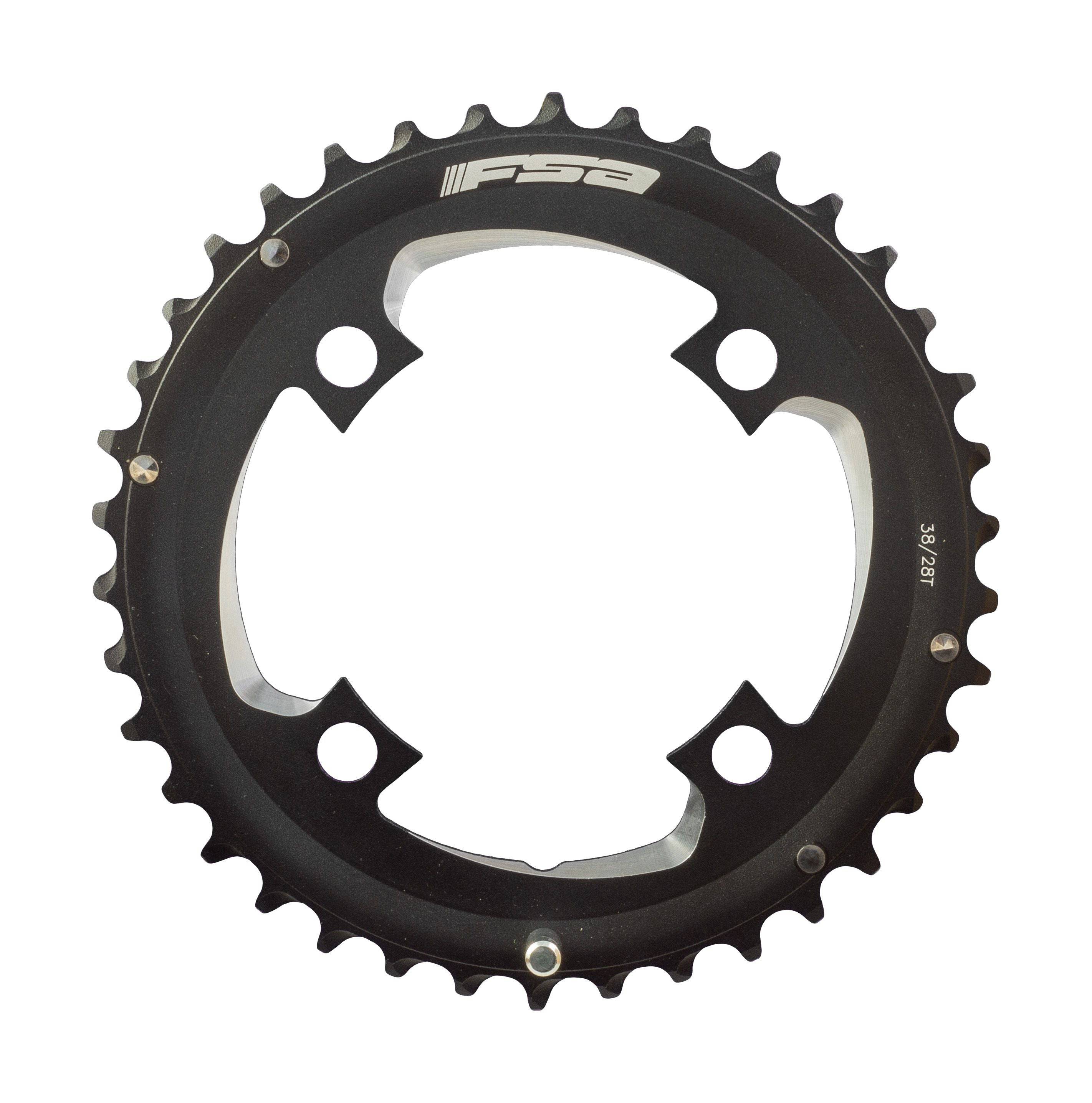 FSA Comet Modular MTB Chainring (2x11, 96x38T(28T), Black, 4h) | Swinnerton Cycles