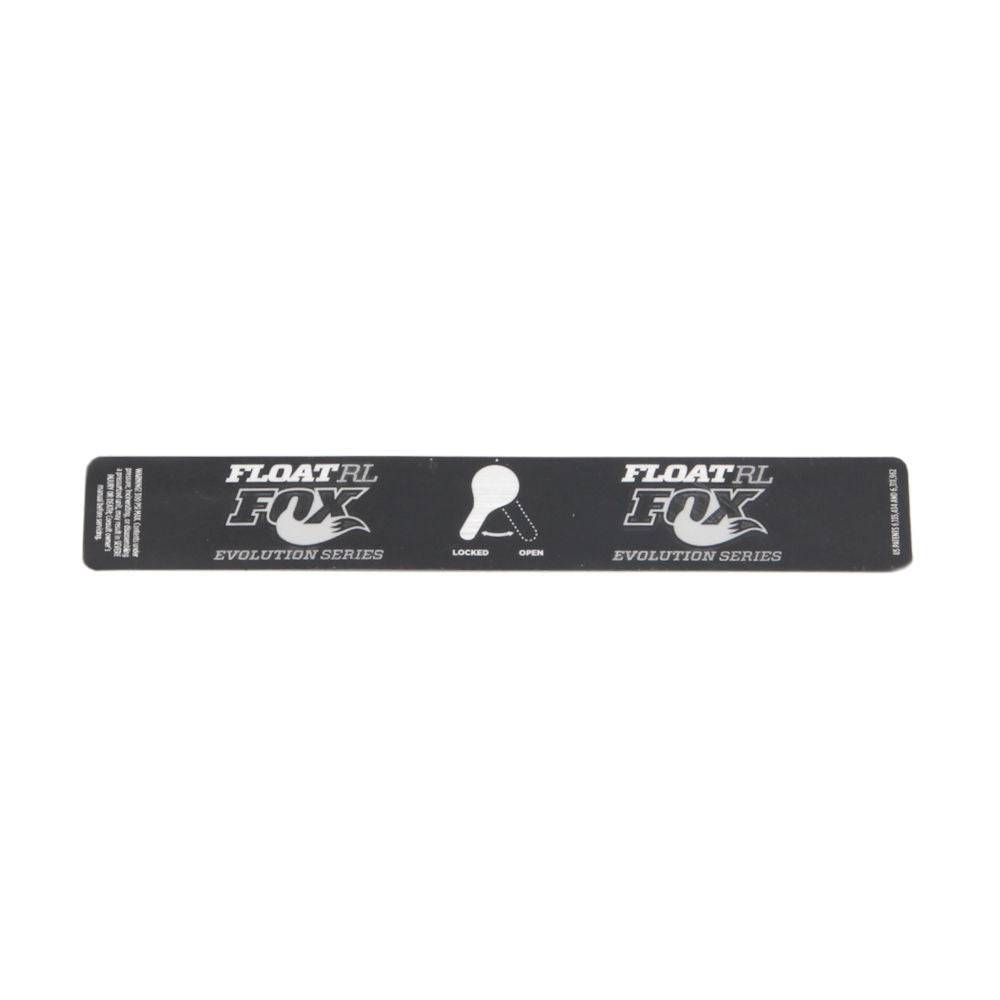 Fox Shock Float RL 5.5 / 6.0 decal for 2012 rear shock, motorcycle components, with vibrant brand-specific graphics.
