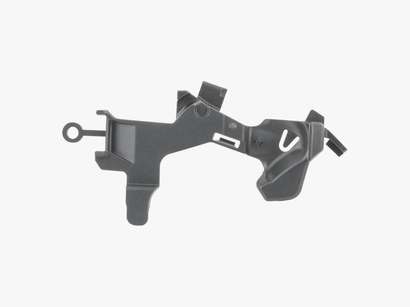 Black Trek BCM mounting bracket for secure bike component installation, designed for easy attachment and stability.