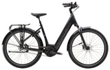 Trek District+ 4 Coaster Belt Lowstep e-bike with Bosch Smart System and Gates Belt Drive, shown from side view.