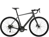 Trek Domane AL 2 Gen 4 road bike with Shimano Claris 8-speed drivetrain and disc brakes, shown from side view.