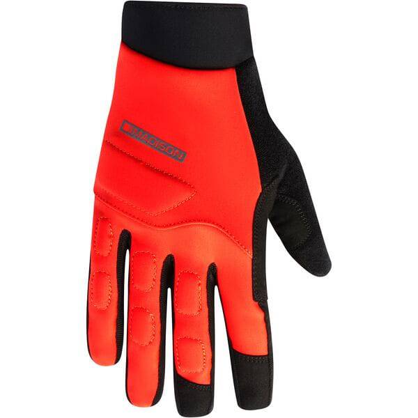Madison Zenith MTB gloves with padded knuckles, silicone grippers, and adjustable cuff for cycling comfort and protection.