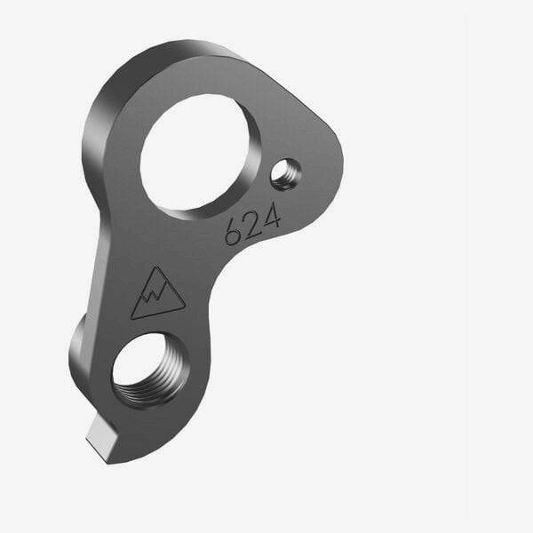 Wheels Manufacturing replaceable derailleur hanger dropout for Colnago bikes, model 624, 2021-2022, close-up of component.