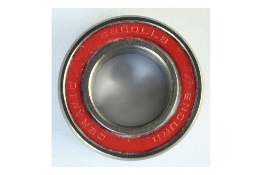 Enduro Bearings 6800 LLB ceramic hybrid bike bearings, 5mm x 19mm x 10mm, showing the sleek design and smooth surface.