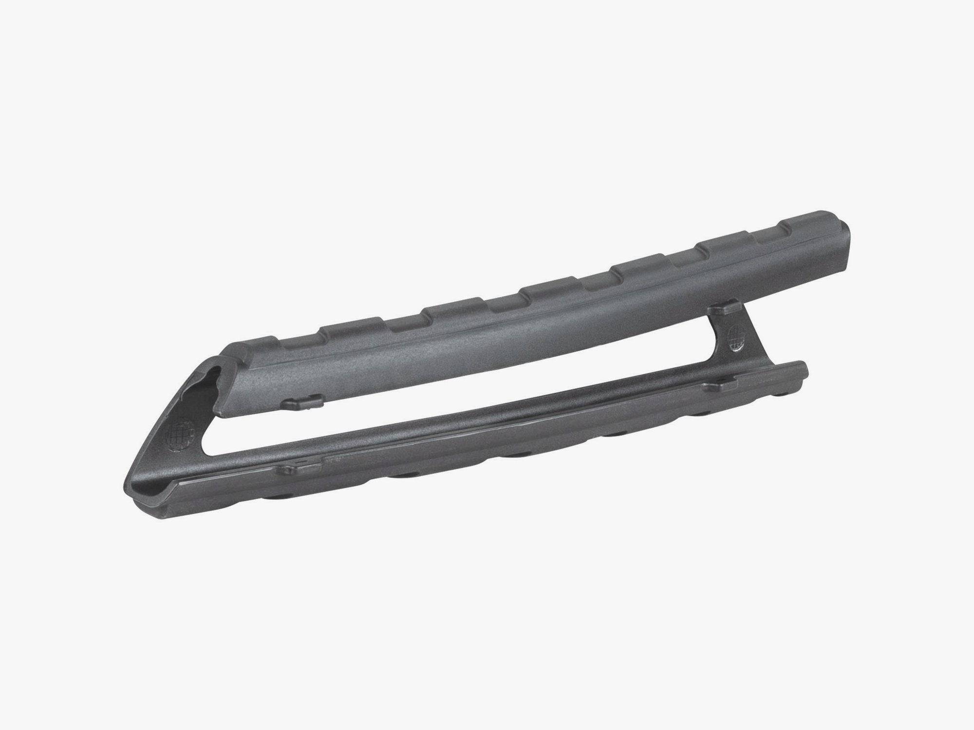 Black Trek Marlin+ chainstay protector attached to bike frame for added frame protection and durability.