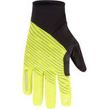 Madison Stellar reflective waterproof thermal gloves with touchscreen compatibility, featuring a close-up of the gloves' textured surface.