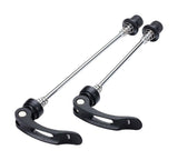 BBB BQR-01 WheelBlock quick release set in black for secure bike wheel attachment, showing the components in the image.