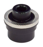 Vision Team 30 hub drive side end cap for cycling components, showcasing the black replacement part attached to the hub.