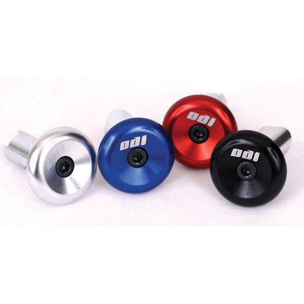 ODI aluminum end plug grips for bike handlebars with triple-core secure fit, durable component for road and mountain bikes