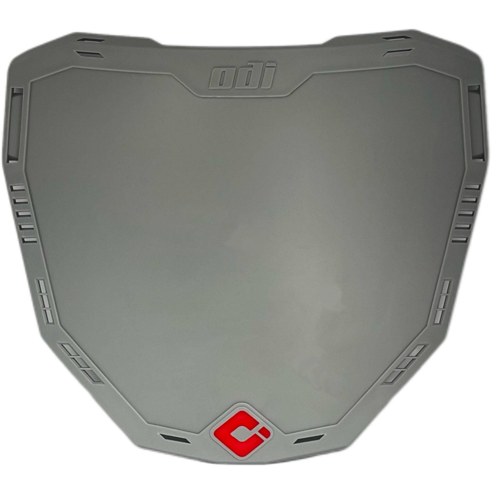 ODI universal number plate for enduro bikes with adjustable offset mounting system, durable motorcycle components