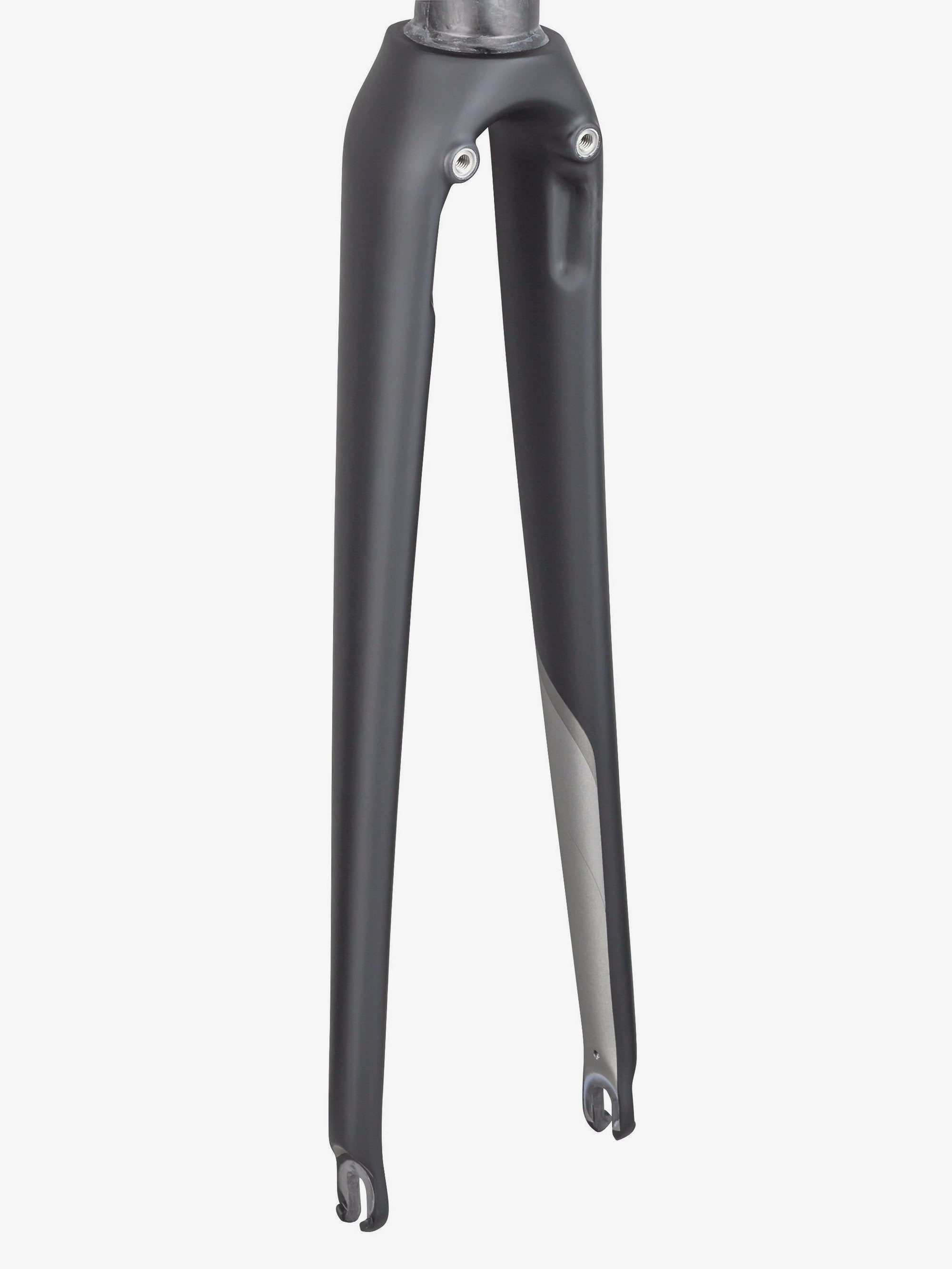 Trek 2018 Emonda SLR 8 matte black rim brake replacement fork, lightweight bicycle component with sleek black finish.