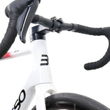 White Basso Astra Ultegra Di2 road bike with Mavic Cosmic S wheels, sleek frame, and aerodynamic design.