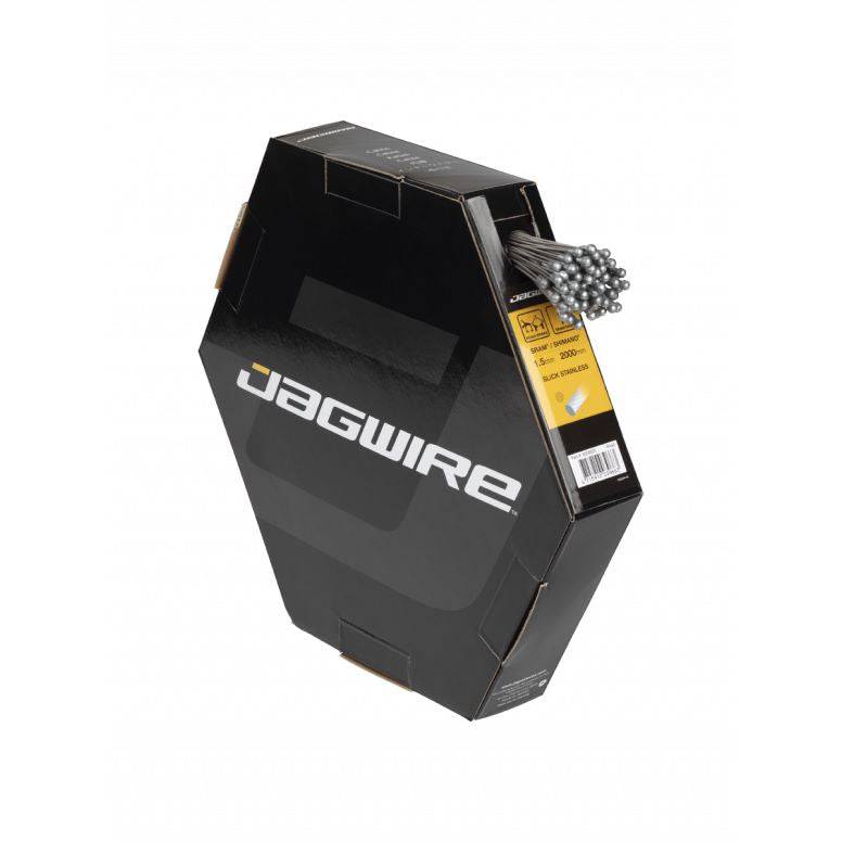 Jagwire Sport Road Brake Cable Slick S'less Shimano 2000mm silver, pack of 100 bike components with smooth cable design