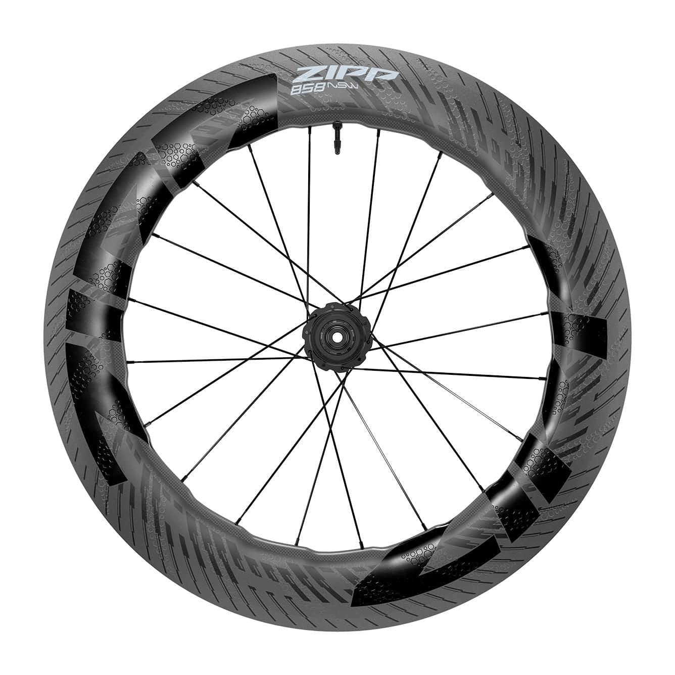 Zipp Wheel - 858 Nsw Carbon Tubeless Disc Brake Center Locking 700C Rear 20Spokes 10/11Sp 12X142Mm Standard Graphic C1 Wheel | Swinnerton Cycles