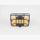 AtranVelo EPIC RETRO AVS bike basket with bamboo base, 8L capacity, mounted on bike handlebar or rear rack.