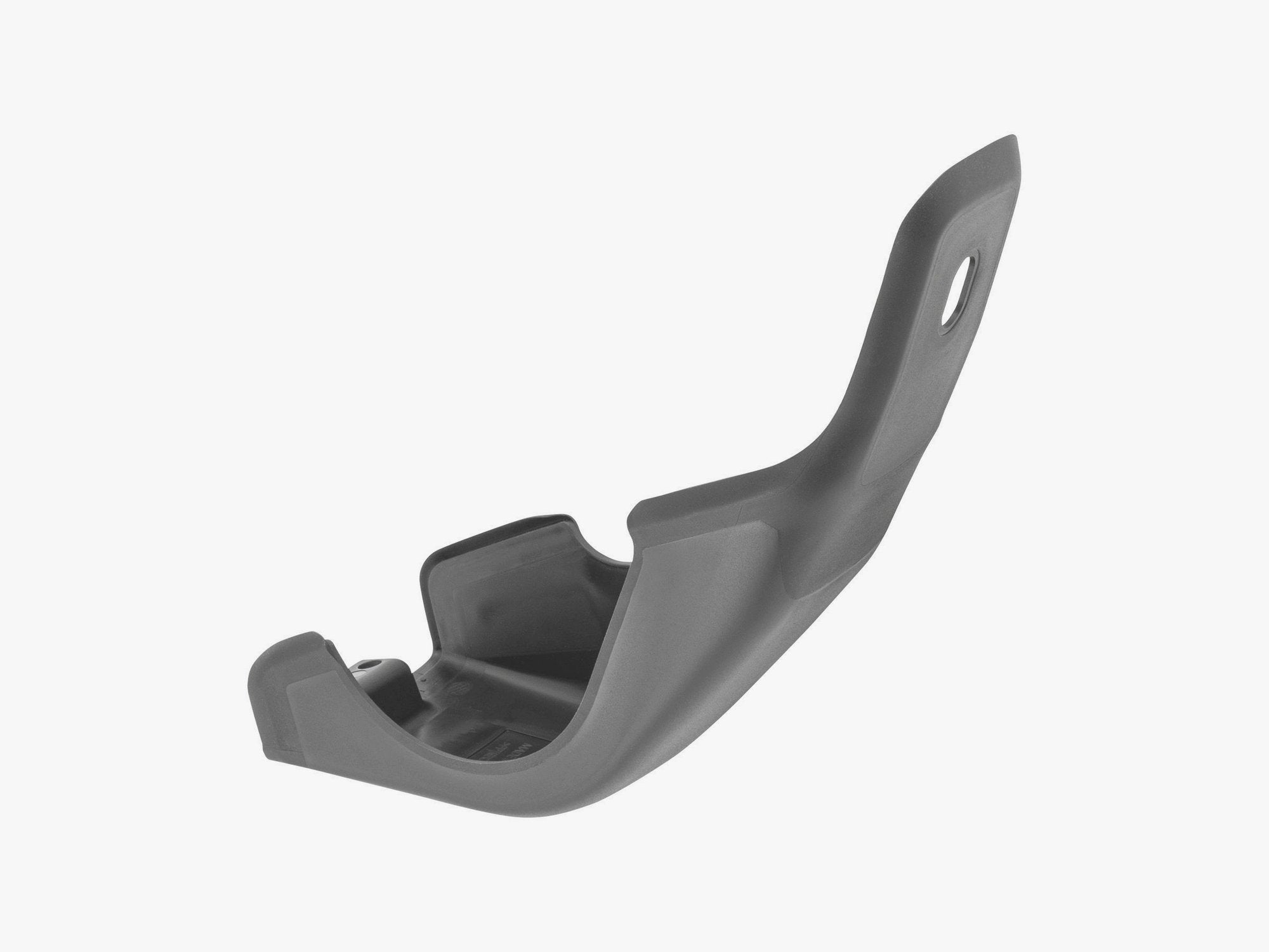 Black Trek 2024 Marlin+ motor cover, durable protective component for bicycle motor, shown in close-up view.