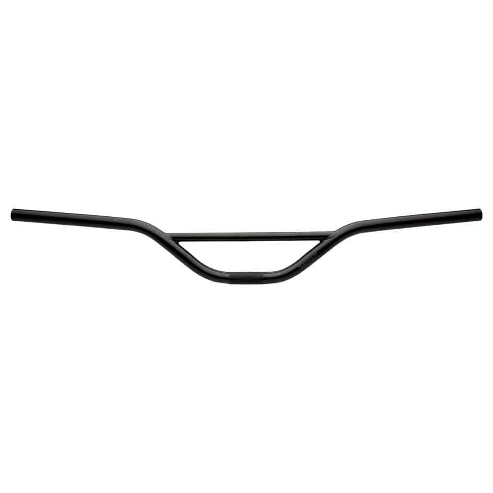Surly Sunrise MTB handlebar with shims for 31.8mm stem, versatile mountain bike and BMX component, shown with grips and mounting points.