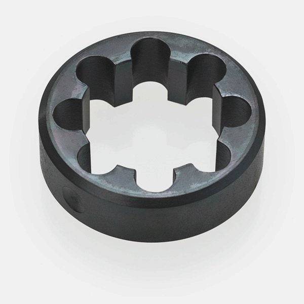 Park Tool 612 Thread Guide for FTS-1 threading tool, used in workshop for precise bicycle frame threading.
