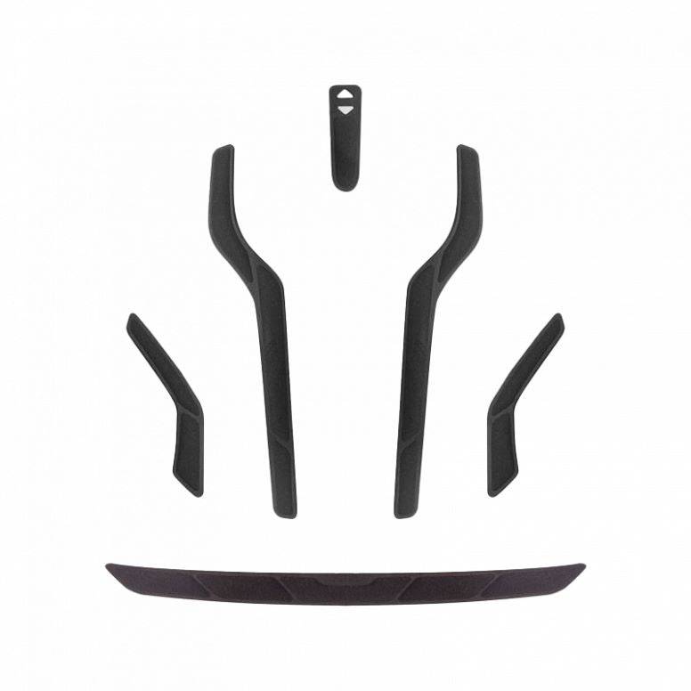 Black MET Manta helmet replacement pad kit showing comfortable, cushioned padding for easy installation inside a protective cycling helmet.