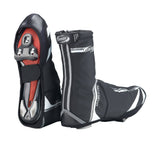 BBB BWS-14 SpeedFlex waterproof shoe covers with Kevlar reinforcement in size 39-40, shown on a pair of shoes.