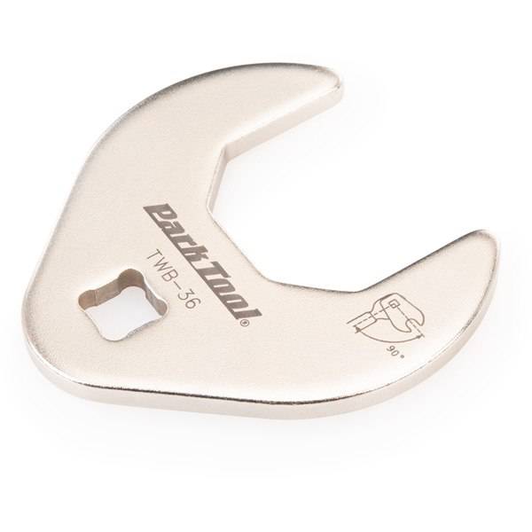 Park Tool TWB-36 36mm crow foot wrench for 3/8 drive torque wrenches, suitable for workshop use, with a metal finish