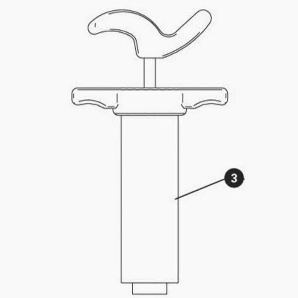Park Tool 2592-2 mineral oil syringe for BKM-1 brake bleed kits, workshop use, with clear syringe and mineral oil inside.