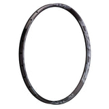 Race Face Arc Offset MTB rim, tubeless-ready, available in 27.5" and 29", showcasing the black lightweight alloy wheel component.